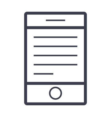 Tablet ekran vektör simgesi