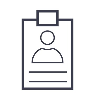 kimlik kartı vektör simgesi