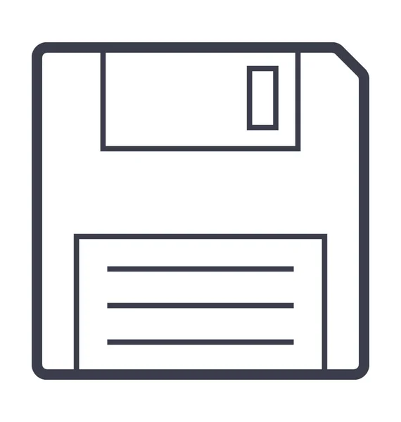 Floppy Line Vector Icon — Stock Vector