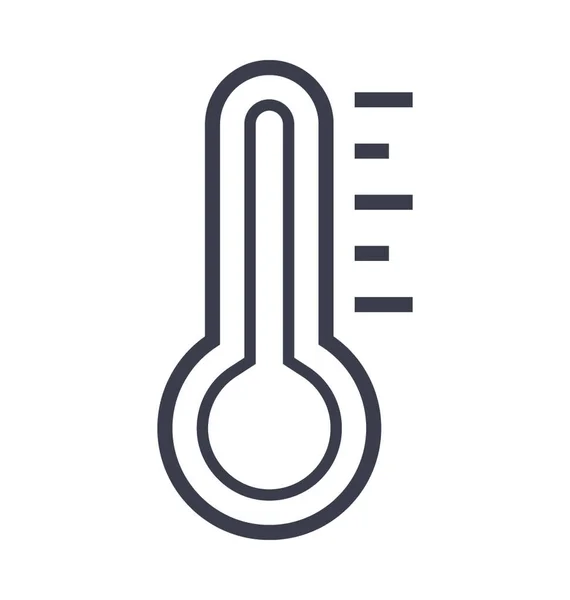 Ikona Wektora Linii Termometru — Wektor stockowy