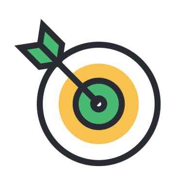 hedef düz vektör simgesi