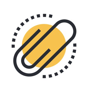 kağıt ataç vektör simgesi