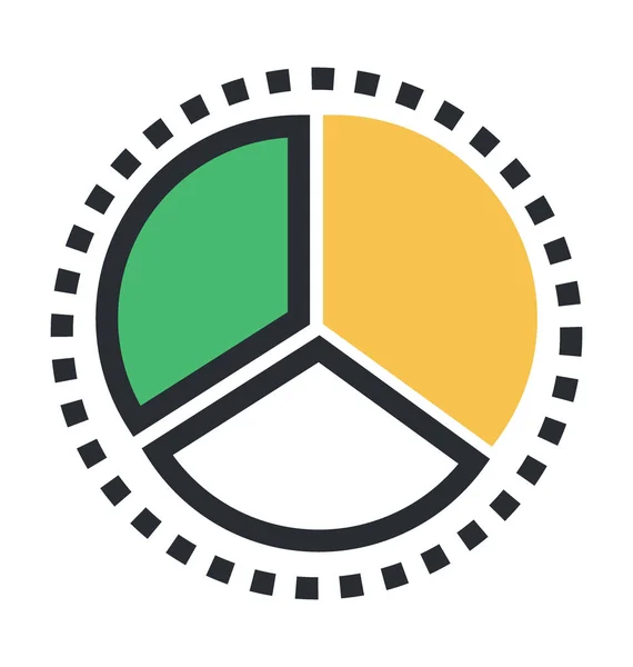 Gráfico Circular Icono Vector — Vector de stock