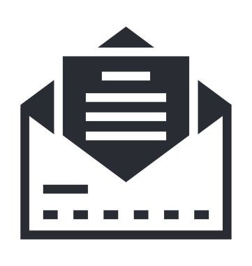 Gelen kutusu satırı vektör simgesi