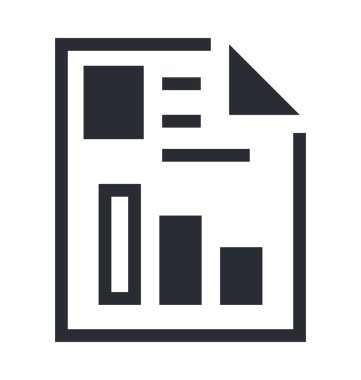 Grafik rapor vektör simgesi