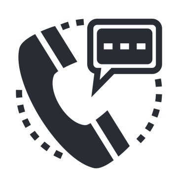 Telekomünikasyon düz vektör simgesi