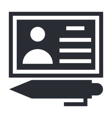 İş profil vektör simgesi