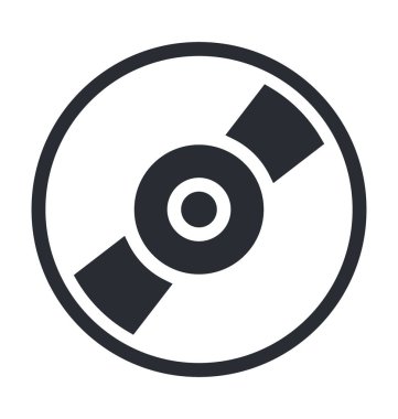 CD düz vektör simgesi