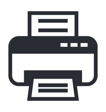 Yazıcı Düz Vektör Simgesi
