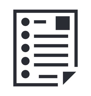 Özgeçmiş düz vektör simgesi