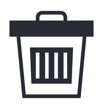 Çöp Kovası düz vektör simgesi