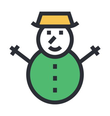 kardan adam düz vektör simgesi