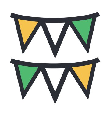 Kirazkuşları düz vektör simgesi