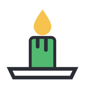 Mum Düz Vektör Simgesi