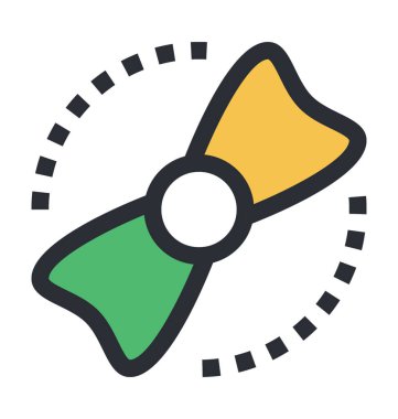 Şerit yay vektör simgesi