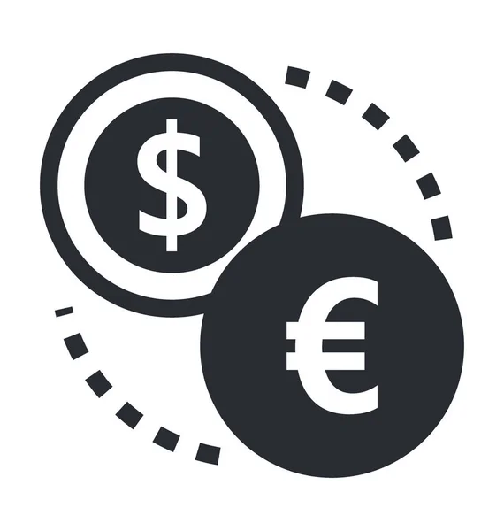 Icona Del Vettore Cambio Valuta — Vettoriale Stock