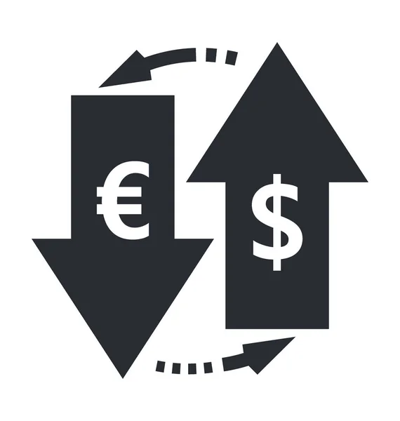 通貨交換ベクトルアイコン — ストックベクタ