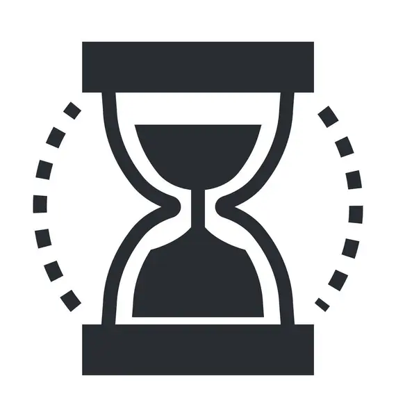 Hourglass Επίπεδη Διάνυσμα Εικονίδιο — Διανυσματικό Αρχείο