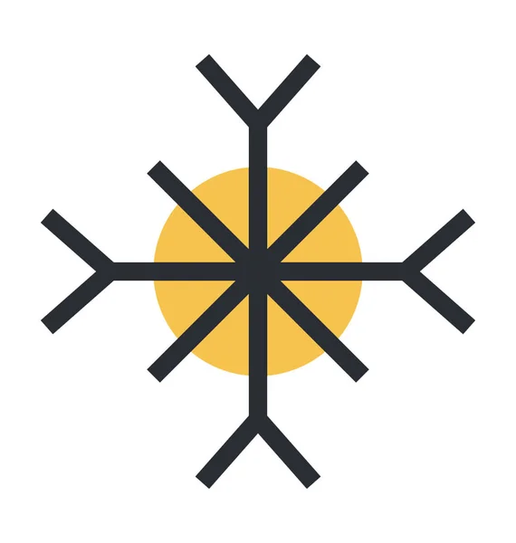 Snowflake Flat Vector Icon — Stock Vector