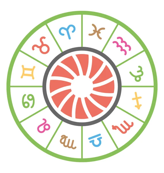 Conception Icône Vectorielle Plate Diagramme Numérologie — Image vectorielle