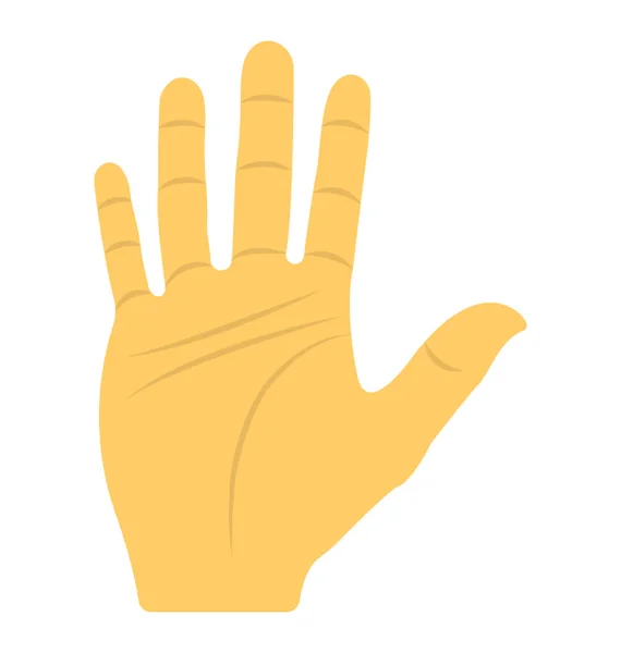 Eine Handfläche Die Das Flache Vektor Symbol Der Palmistrie Darstellt — Stockvektor