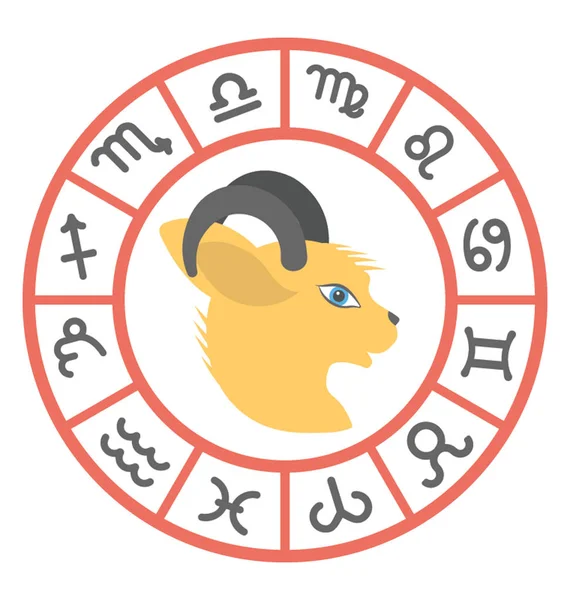 Animal Which Sign Taurus Star Astrology Wheel Showing Taurus Astrology — Stock Vector