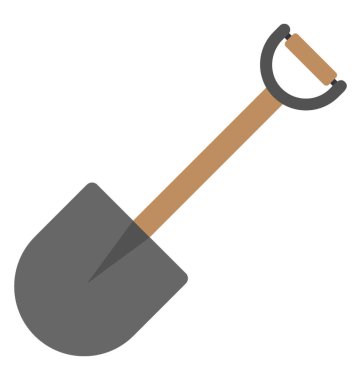 Küçük tarım kürek tutamaç düz simgesi ile