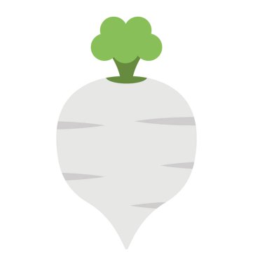 Kök sebze, şalgam düz tasarım simgesi