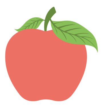 Bir organik meyve, lezzetli elma düz vektör simgesi