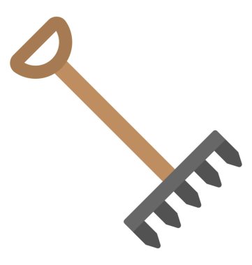 Bir yere Kültivatör veya Bahçe komisyon düz tasarım simgesi