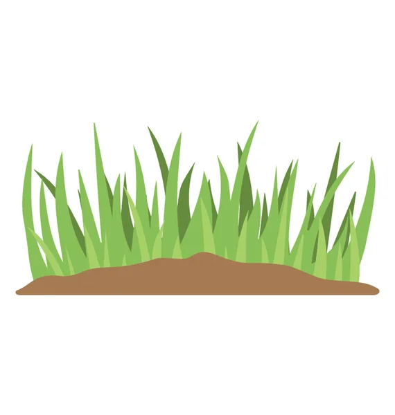 Eine Flache Design Ikone Auf Grünem Rasen — Stockvektor