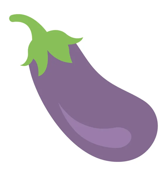 Flat Design Icon Brinjal — Stock Vector