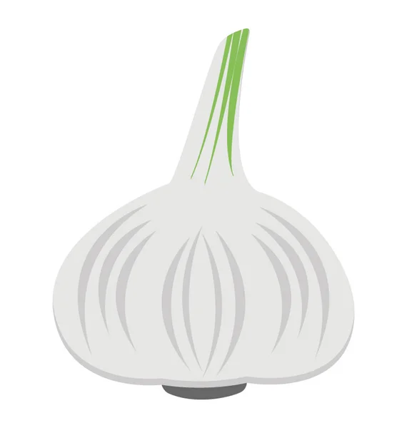 Garlic Bulb Flat Vector Icon — Stock Vector