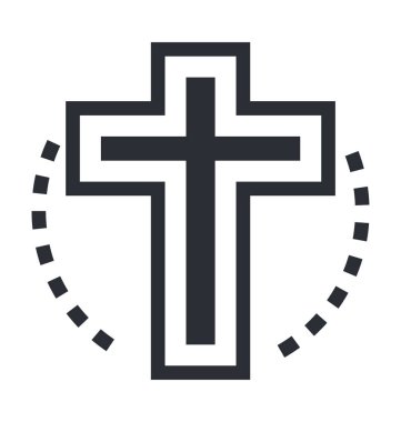 Kutsal haç vektör simgesi
