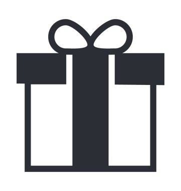 Hediye çizgi vektör simgesi