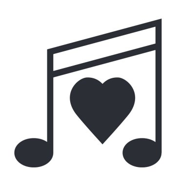 Romantik müzik vektörü simgesi
