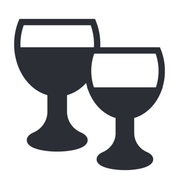 şarap kadehleri vektör simgesi