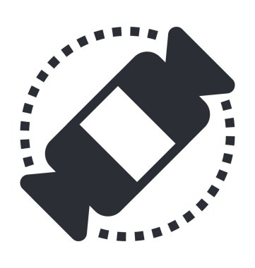 Candy çizgi vektör simgesi