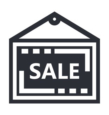 Satışı işareti vektör simge kurulu