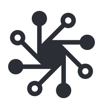 Kar tanesi çizgi vektör simgesi