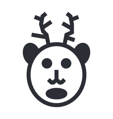 Ren geyiği vektör simge baş