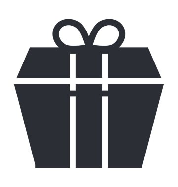 Hediye çizgi vektör simgesi