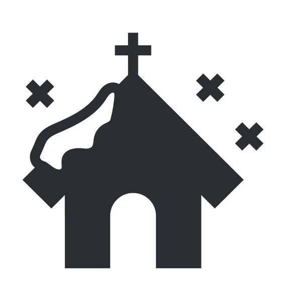 Εκκλησία Γραμμή Εικονίδιο Του Φορέα — Διανυσματικό Αρχείο
