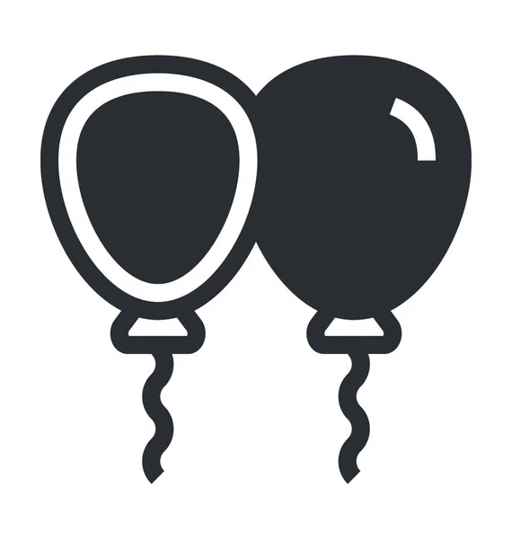 Ballonnen Lijn Vector Icon — Stockvector