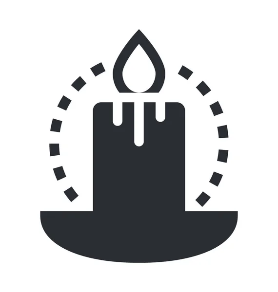 Candle Line Vector Icon — Stock Vector