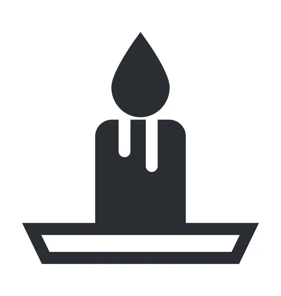 Candle Line Vector Icon — Stock Vector