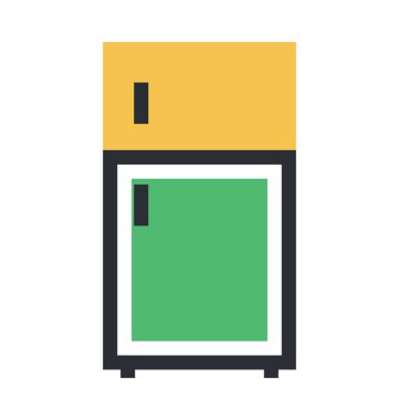 Buzdolabı düz vektör simgesi