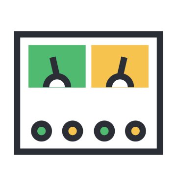 hız göstergesi düz vektör simgesi