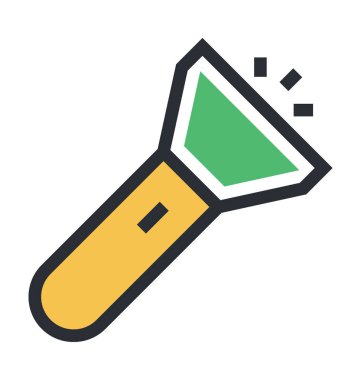 Meşale düz vektör simgesi