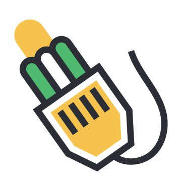 Jack kablo vektör simgesi